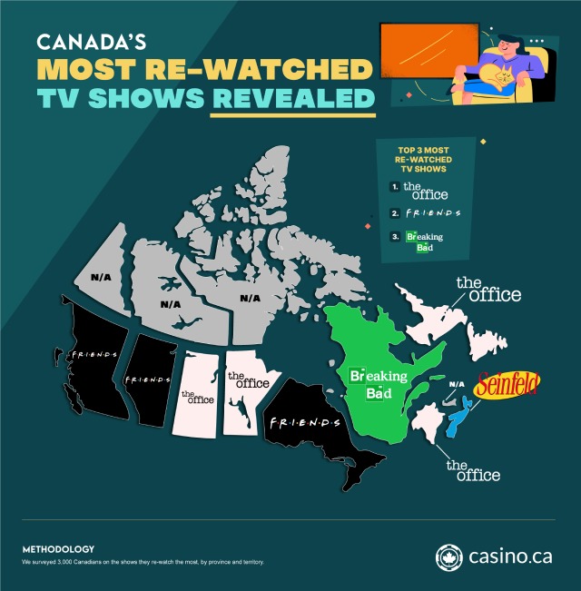 Canada's Most Re-watched TV Shows, by Province and Territory